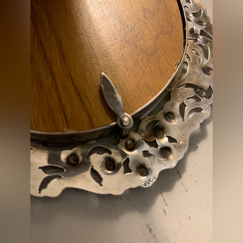 Antique Victorian oval silver picture frame - Picture 4 of 6